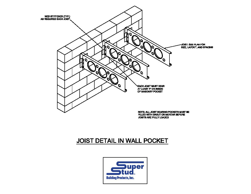 Joist Detailin Wall Pocket