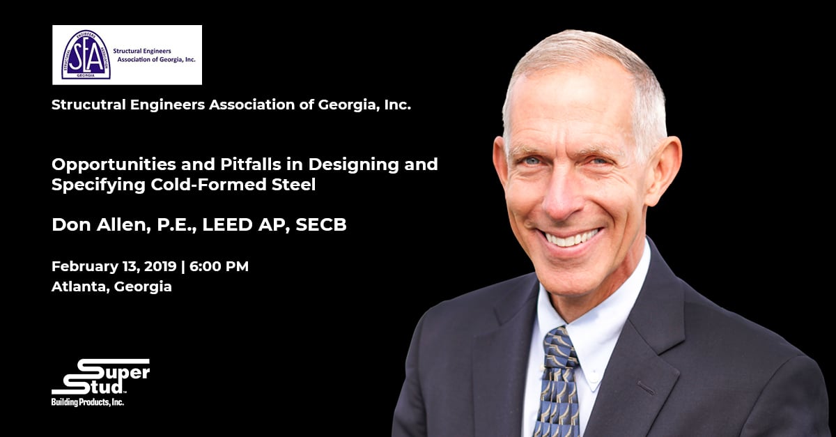 Don Allen, P.E. to Present at the Structural Engineers Association of Georgia
