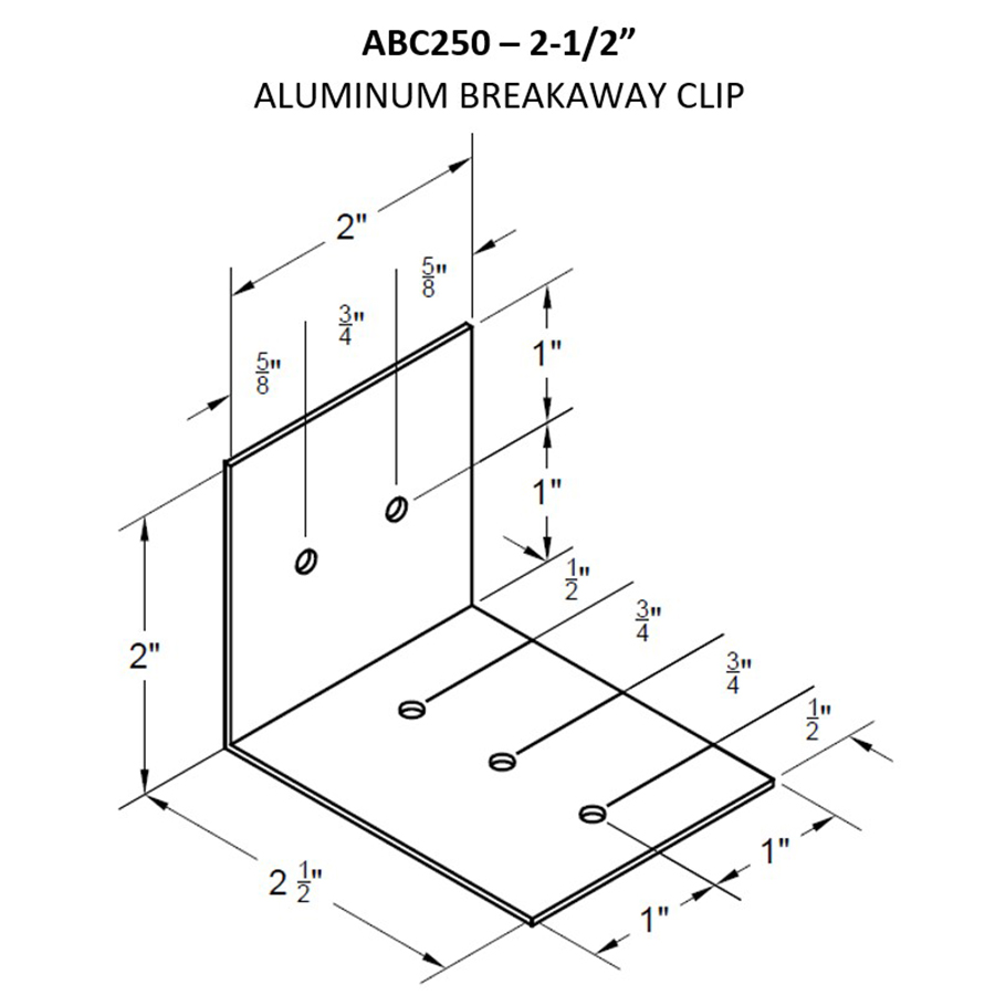 2.5 inch Alumninum Breakaway Clip