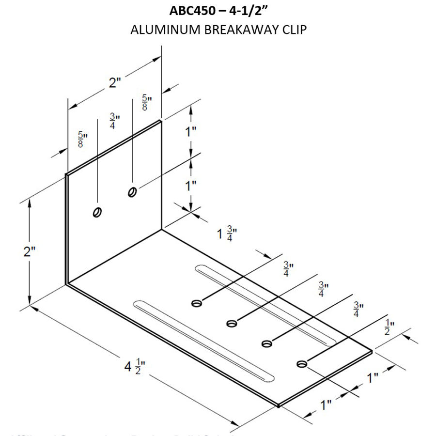 4.5 inch Alumninum Breakaway Clip